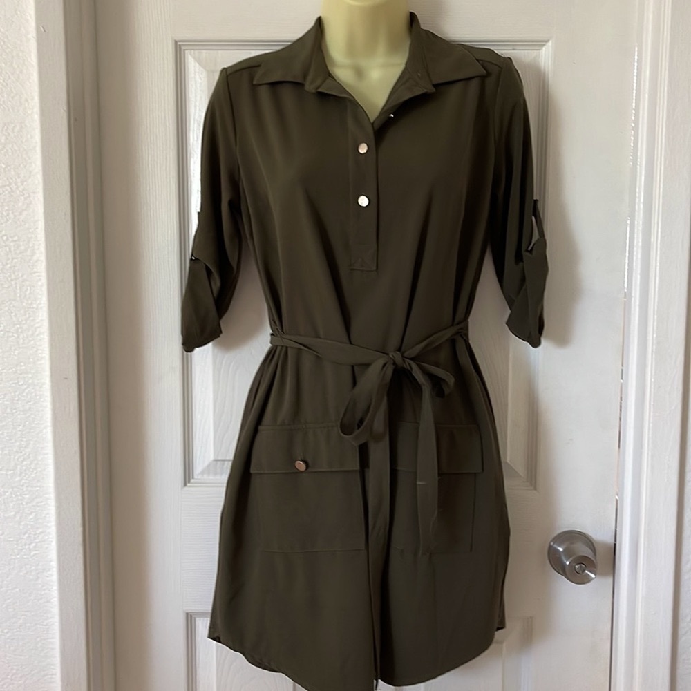 New York & Co. dark green dress - Picture 1 of 5